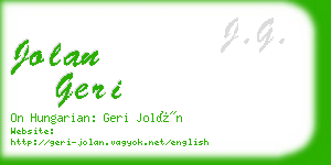 jolan geri business card